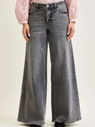 Judy Blue Drift Away Midrise Palazzo Jeans w/ Split Back Yoke-Women's Jeans-Shop Z & Joxa