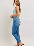 Judy Blue Everyday Straight High-Waisted Straight Ankle Jeans-Women's Jeans-Shop Z & Joxa