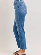 Judy Blue Everyday Straight High-Waisted Straight Ankle Jeans-Women's Jeans-Shop Z & Joxa