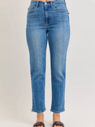 Judy Blue Everyday Straight High-Waisted Straight Ankle Jeans-Women's Jeans-Shop Z & Joxa