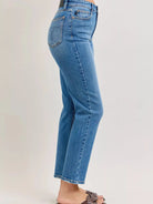 Judy Blue Everyday Straight High-Waisted Straight Ankle Jeans-Women's Jeans-Shop Z & Joxa