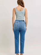 Judy Blue Everyday Straight High-Waisted Straight Ankle Jeans-Women's Jeans-Shop Z & Joxa