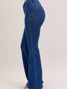 Judy Blue Falling for Flare Highrise Patch Pocket Flare Jeans-Women's Jeans-Shop Z & Joxa