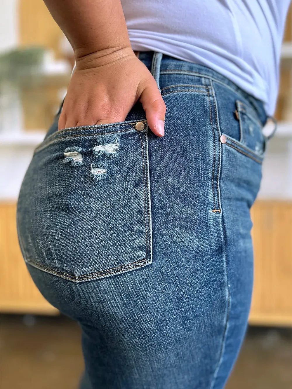 Judy Blue Feel Good Tummy Control Highrise Slimstretch Jeans-Women's Jeans-Shop Z & Joxa