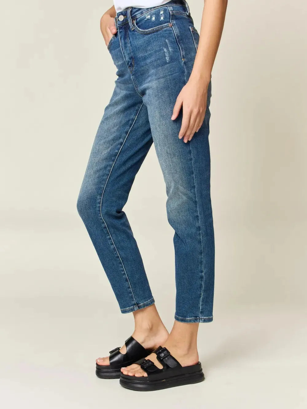 Judy Blue Feel Good Tummy Control Highrise Slimstretch Jeans-Women's Jeans-Shop Z & Joxa