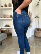 Judy Blue HeartBreaker Distressed High Rise Straight Jeans-Women's Jeans-Shop Z & Joxa