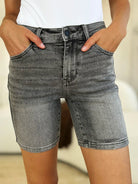 Judy Blue High Tide High Waist Washed Denim Shorts-Women's Jeans-Shop Z & Joxa