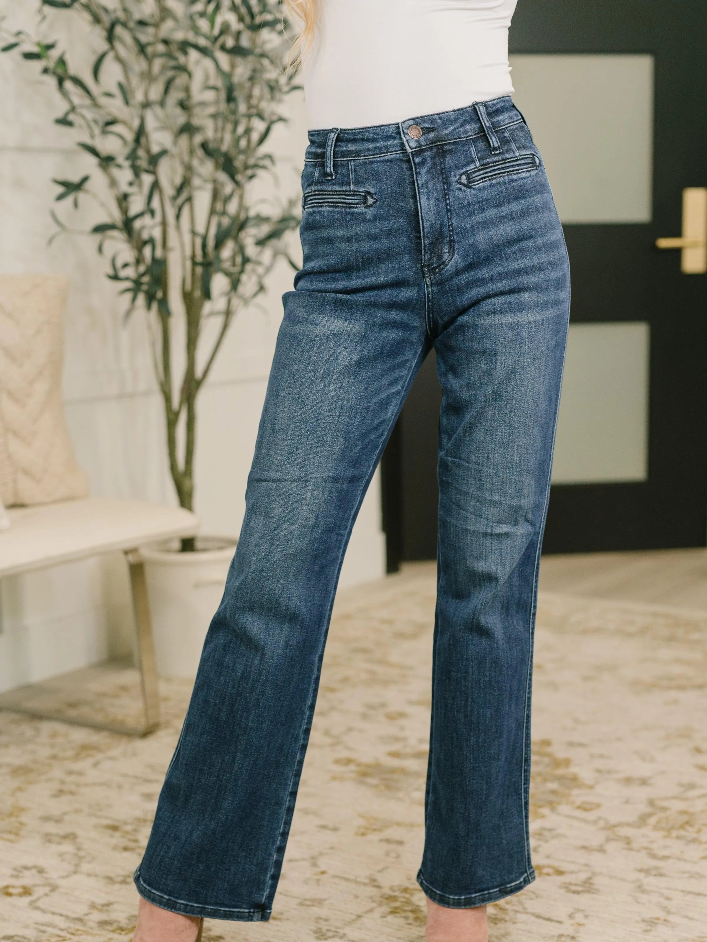 Judy Blue Jean Queen Highrise Bootcut Jean with Welt Pockets-Women's Jeans-Shop Z & Joxa