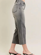 Judy Blue Keep It Cool Wide Leg High Rise Crop Jeans-Women's Jeans-Shop Z & Joxa