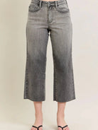 Judy Blue Keep It Cool Wide Leg High Rise Crop Jeans-Women's Jeans-Shop Z & Joxa