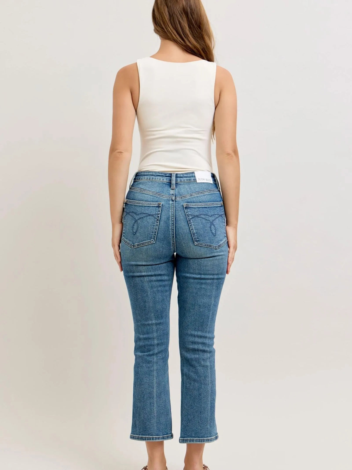 Judy Blue Kickin' It Highrise Vintage Kick Flare Jeans-Women's Jeans-Shop Z & Joxa