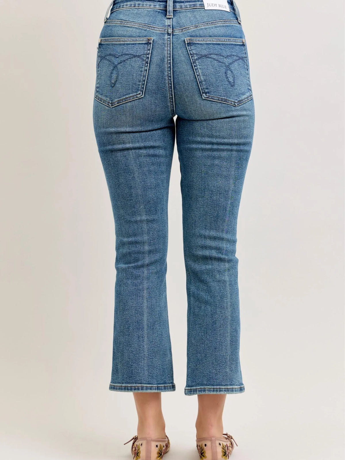 Judy Blue Kickin' It Highrise Vintage Kick Flare Jeans-Women's Jeans-Shop Z & Joxa