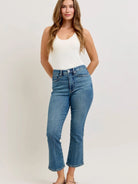 Judy Blue Kickin' It Highrise Vintage Kick Flare Jeans-Women's Jeans-Shop Z & Joxa
