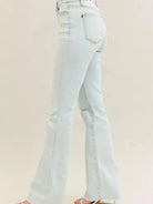Judy Blue Lighthearted Distressed Frayed Hem Bootcut Jeans-Women's Jeans-Shop Z & Joxa