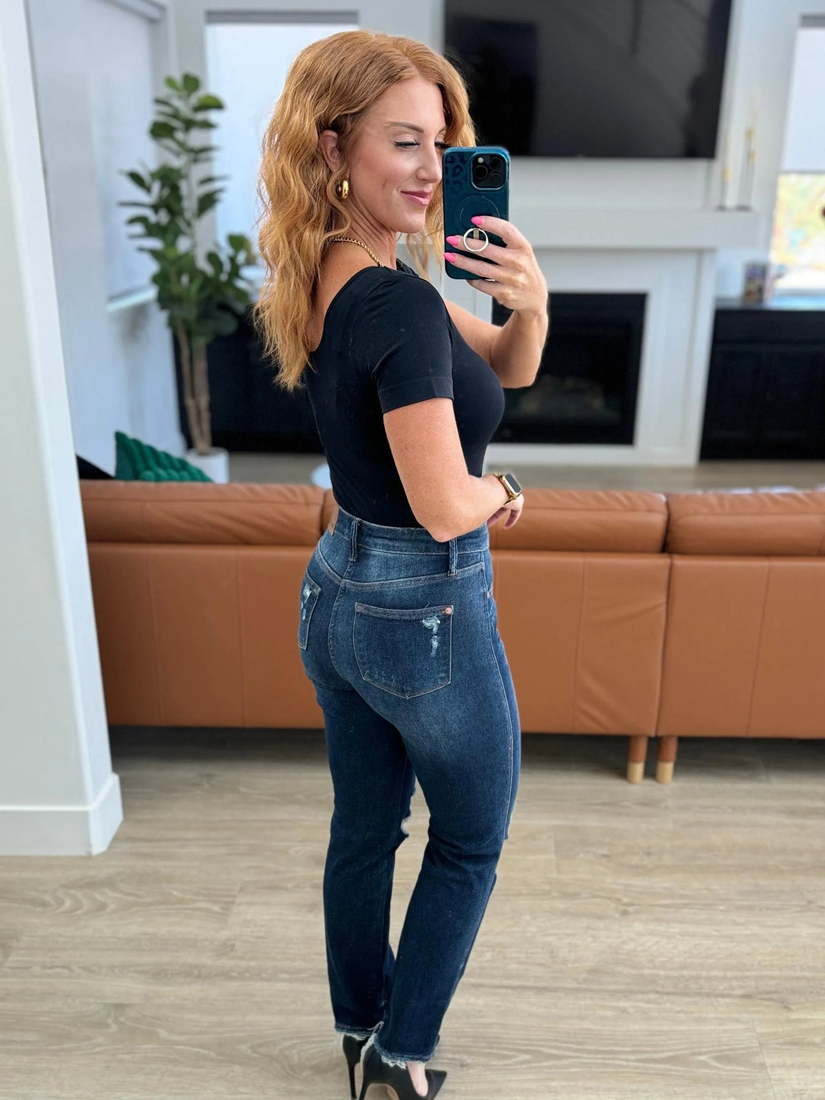 Judy Blue Magic in the Making Rigid Magic Distressed Jeans-Women's Jeans-Shop Z & Joxa