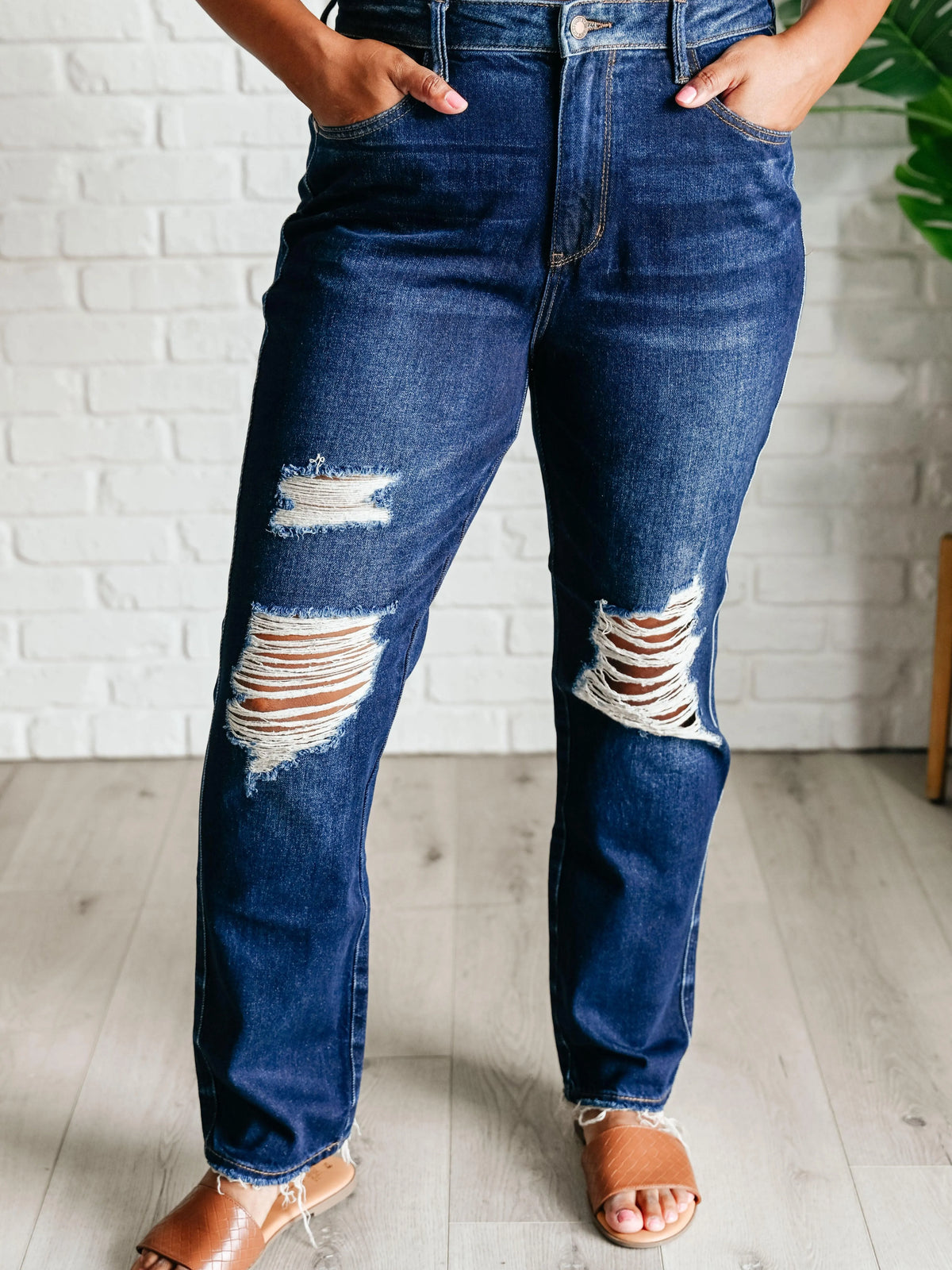 Judy Blue Magic in the Making Rigid Magic Distressed Jeans-Women's Jeans-Shop Z & Joxa