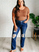 Judy Blue Magic in the Making Rigid Magic Distressed Jeans-Women's Jeans-Shop Z & Joxa