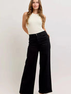 Judy Blue Midnight Wide High-Waisted Wide Leg Jeans-Women's Jeans-Shop Z & Joxa