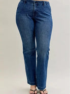 Judy Blue Moonlight Glide Midrise Welt Pocket Bootcut Jeans-Women's Jeans-Shop Z & Joxa