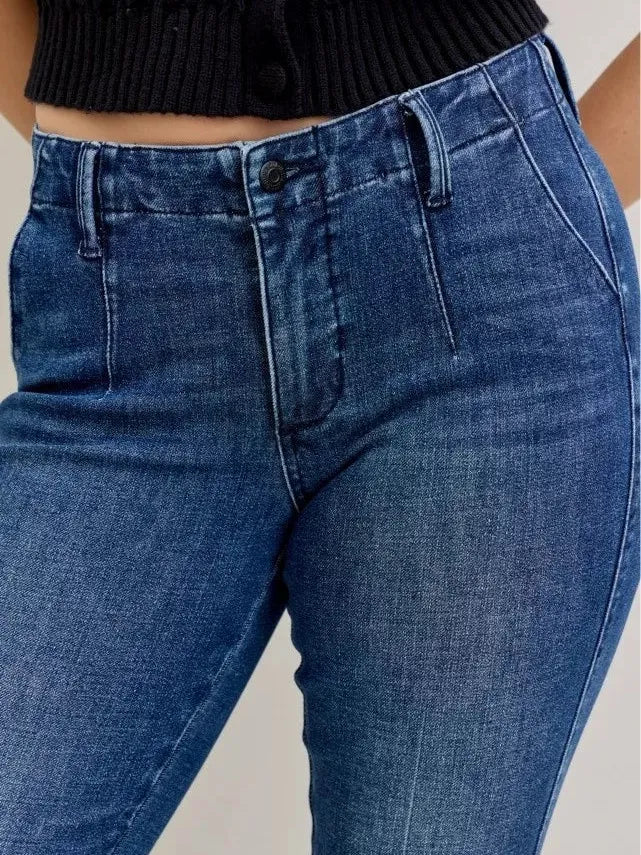 Judy Blue Moonlight Glide Midrise Welt Pocket Bootcut Jeans-Women's Jeans-Shop Z & Joxa