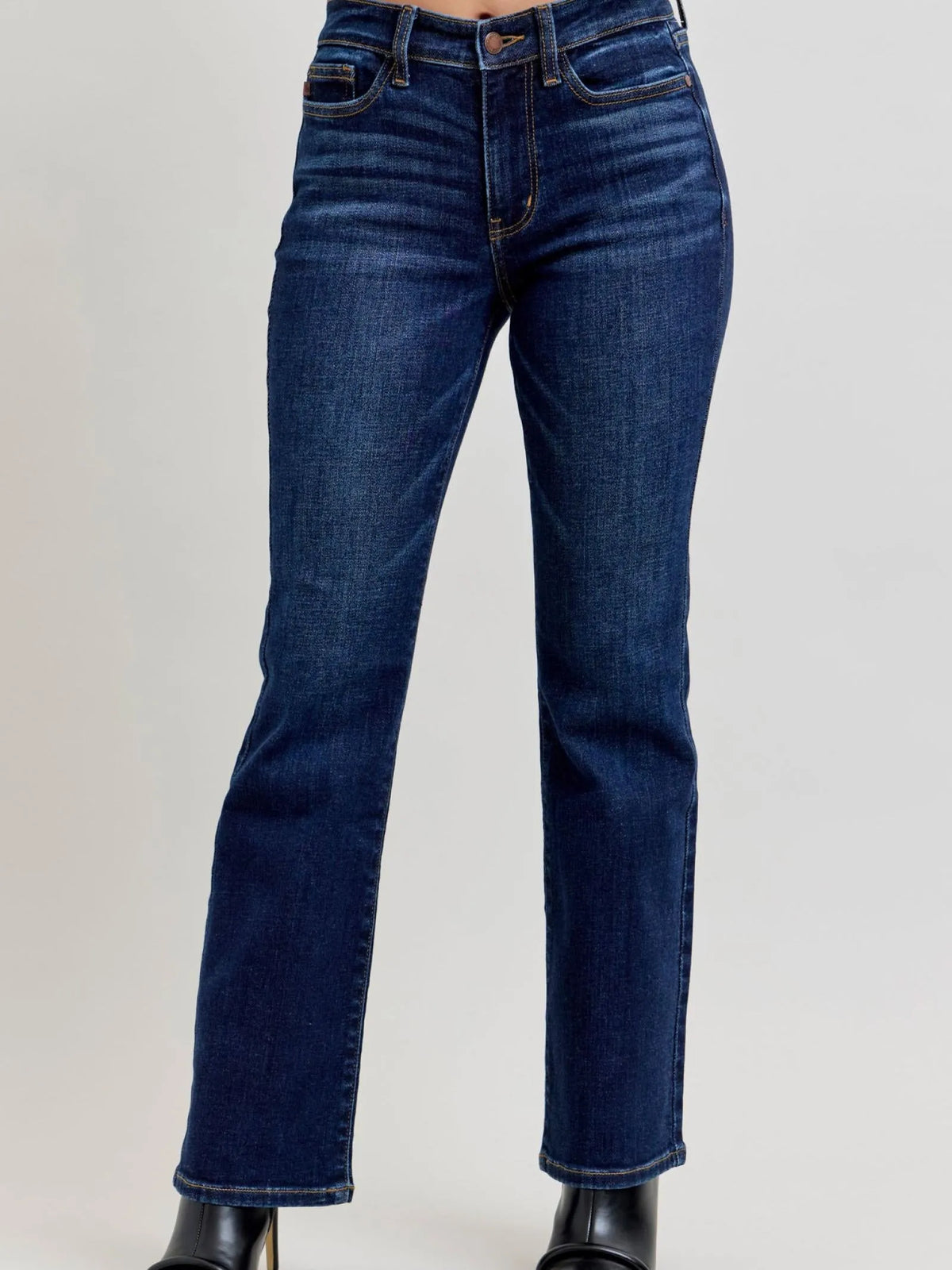Judy Blue Petite & Powerful Mid Rise Dark Wash Classic Bootcut Jeans-Women's Jeans-Shop Z & Joxa