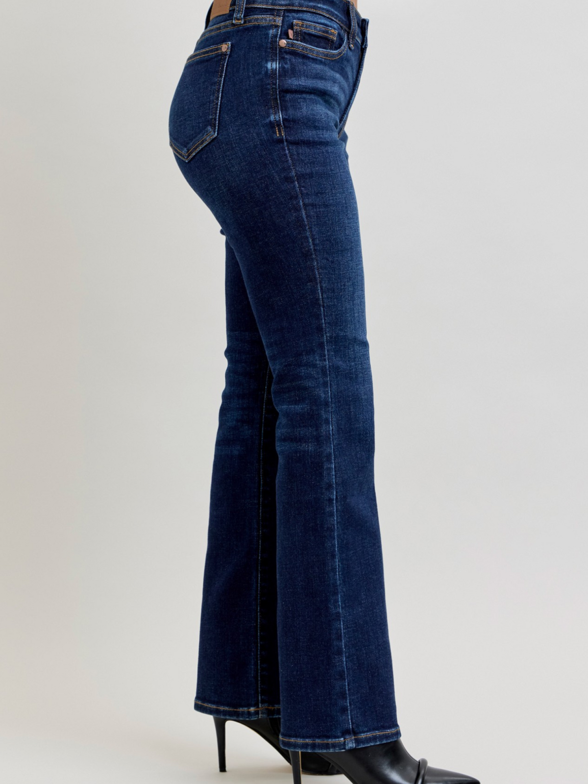 Judy Blue Petite & Powerful Mid Rise Dark Wash Classic Bootcut Jeans-Women's Jeans-Shop Z & Joxa