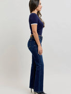 Judy Blue Petite & Powerful Mid Rise Dark Wash Classic Bootcut Jeans-Women's Jeans-Shop Z & Joxa