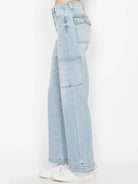 Judy Blue Pocket Full of Charm High Rise Straight Cargo Jeans-Women's Jeans-Shop Z & Joxa