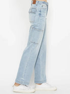 Judy Blue Pocket Full of Charm High Rise Straight Cargo Jeans-Women's Jeans-Shop Z & Joxa