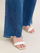 Judy Blue Raw Rhythm Tummy Control Highrise Chewed Wide Jeans-Women's Jeans-Shop Z & Joxa