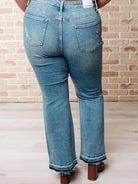 Judy Blue Raw and Reckless Ditressed Bootcut Mid Rise Jeans-Women's Jeans-Shop Z & Joxa