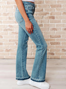 Judy Blue Raw and Reckless Ditressed Bootcut Mid Rise Jeans-Women's Jeans-Shop Z & Joxa