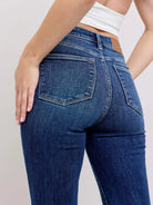 Judy Blue Retro Chic High-Rise Flare Jeans in Dark Wash-Denim-Shop Z & Joxa