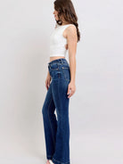 Judy Blue Retro Chic High-Rise Flare Jeans in Dark Wash-Denim-Shop Z & Joxa