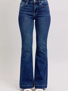 Judy Blue Retro Chic High-Rise Flare Jeans in Dark Wash-Denim-Shop Z & Joxa