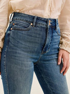 Judy Blue Retro Revival Double Button Tummy Control Flare Jeans-Women's Jeans-Shop Z & Joxa