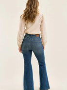 Judy Blue Retro Revival Double Button Tummy Control Flare Jeans-Women's Jeans-Shop Z & Joxa