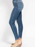 Judy Blue Skyline Chic Highrise Button Fly Skinny Jeans-Women's Jeans-Shop Z & Joxa