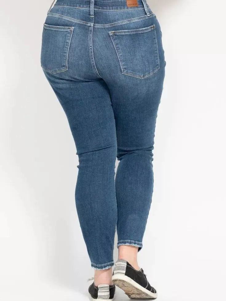 Judy Blue Skyline Chic Highrise Button Fly Skinny Jeans-Women's Jeans-Shop Z & Joxa