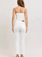 Judy Blue Stitch & Switch Contrast Stitching Crop Flare Jeans-Women's Jeans-Shop Z & Joxa