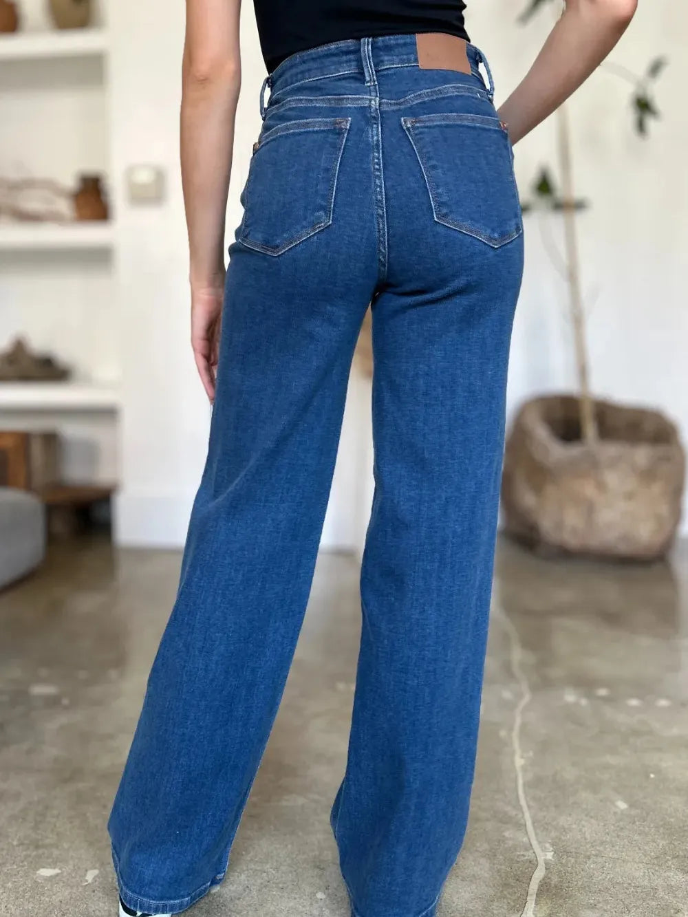 Judy Blue Stone Chic High Rise Straight Cut Jeans-Women's Jeans-Shop Z & Joxa