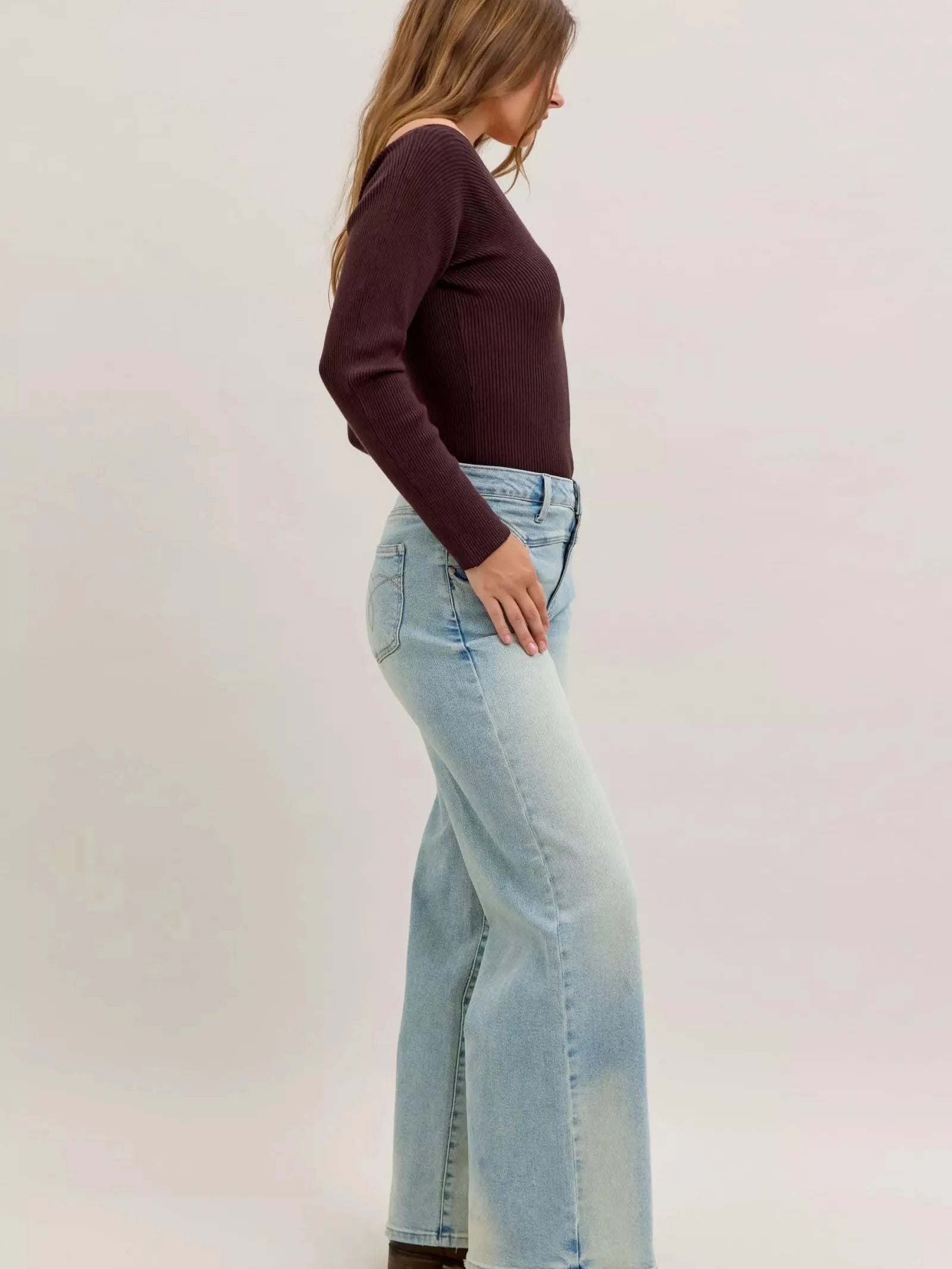 Judy Blue Straight Talk High Waist Column Straight Jeans-Women's Jeans-Shop Z & Joxa