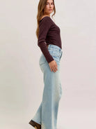 Judy Blue Straight Talk High Waist Column Straight Jeans-Women's Jeans-Shop Z & Joxa