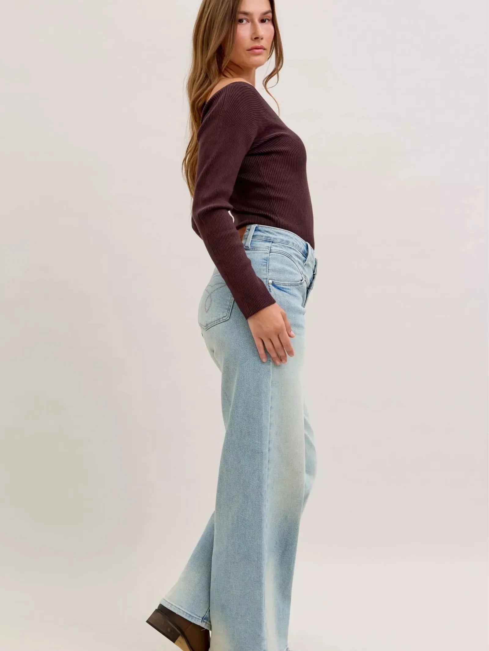 Judy Blue Straight Talk High Waist Column Straight Jeans-Women's Jeans-Shop Z & Joxa