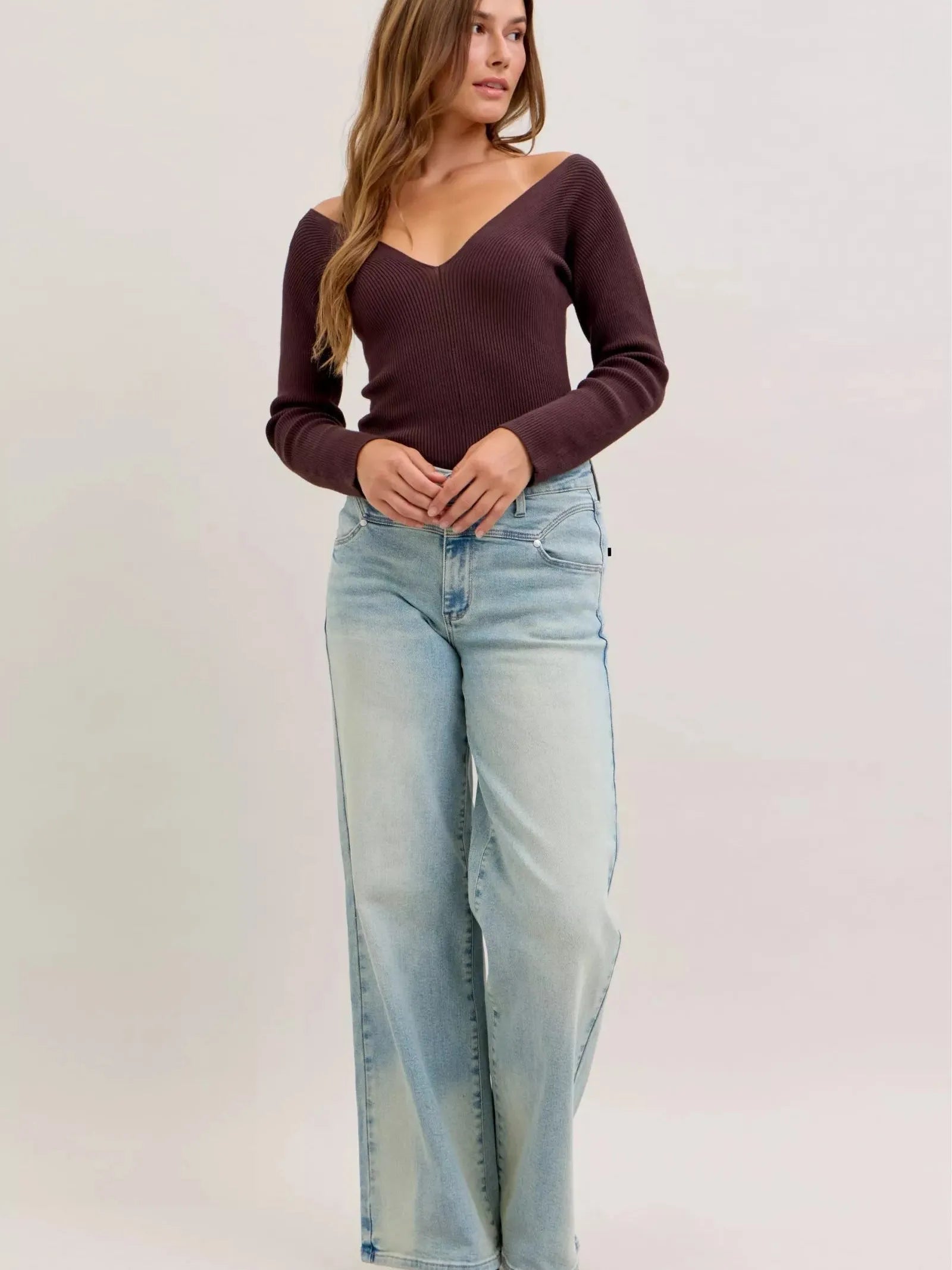 Judy Blue Straight Talk High Waist Column Straight Jeans-Women's Jeans-Shop Z & Joxa