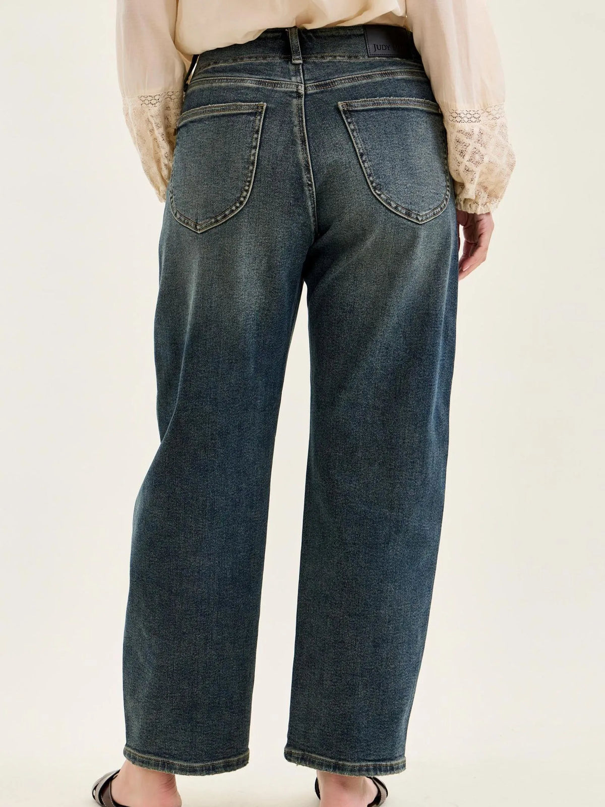 Judy Blue Straight To It Highrise Marlow Hollywood Waistband Jeans-Women's Jeans-Shop Z & Joxa