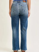 Judy Blue Throwback Mid Rise Retro Straight Cut Jeans-Women's Jeans-Shop Z & Joxa