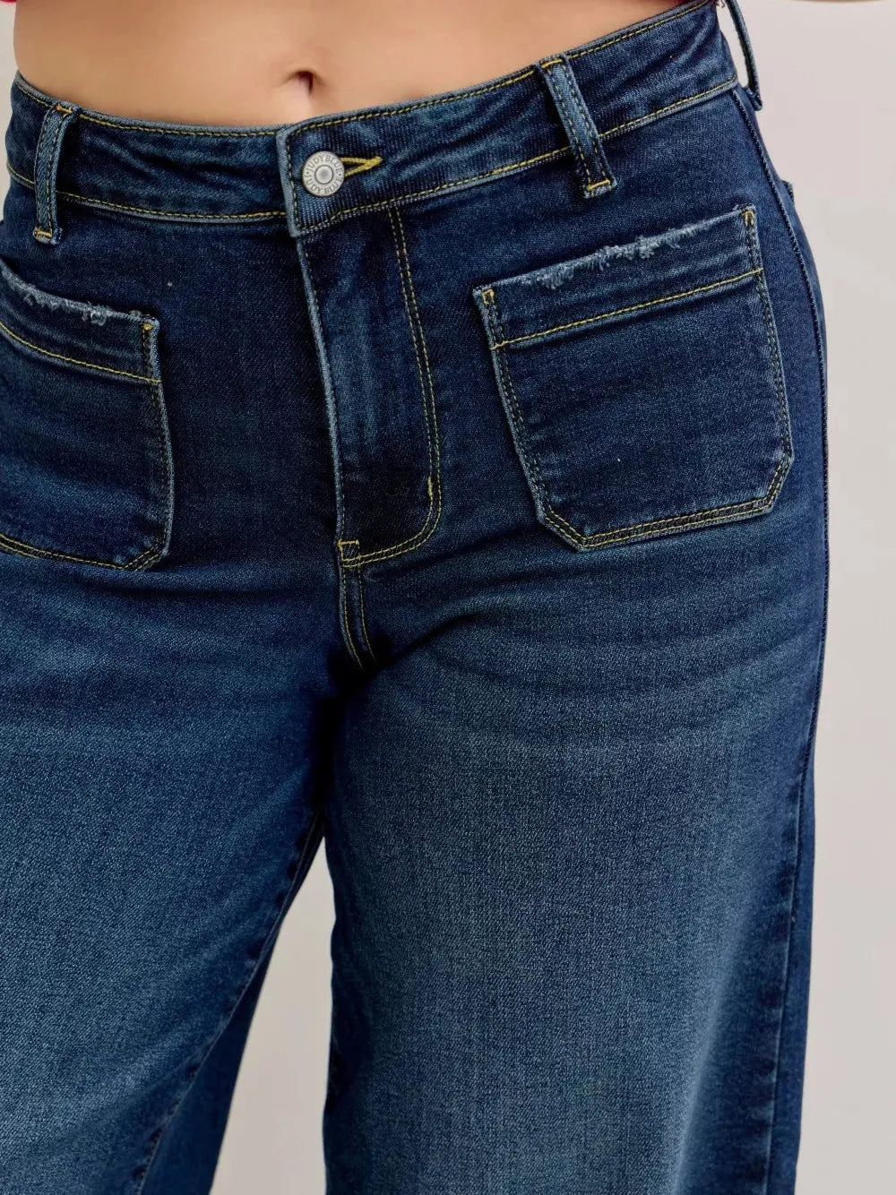 Judy Blue Twilight Drift High Rise Front Pocket Palazzo Jeans-Women's Jeans-Shop Z & Joxa