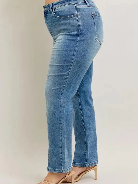 Judy Blue Vintage Edge Highrise Front Seam & Slit Jeans-Women's Jeans-Shop Z & Joxa