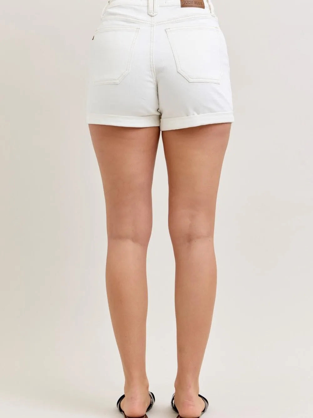 Judy Blue Weekend Glow High Rise Shorts with Double Rolled Cuff-Women's Shorts-Shop Z & Joxa